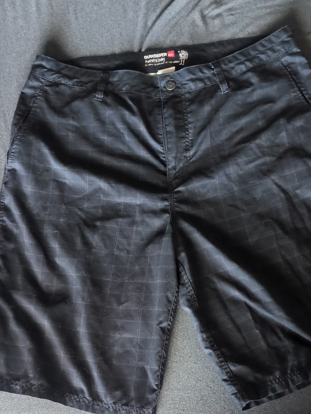 Quiksilver Black Windowpane Men's Shorts